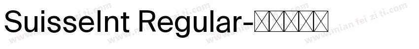 SuisseInt Regular字体转换